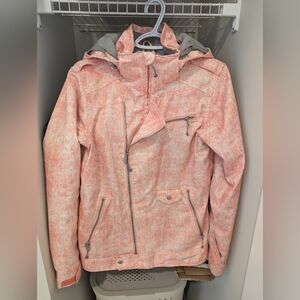 Peach Heather Ski/Snow Jacket with Hood Betty Rides Women's Small